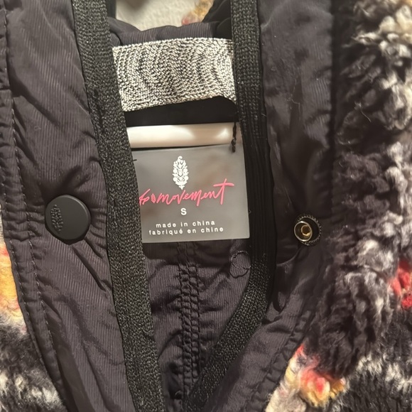 Free People Movement Elevation Jacquard Reversible Fleece Hooded Jacket Small - Picture 4 of 11